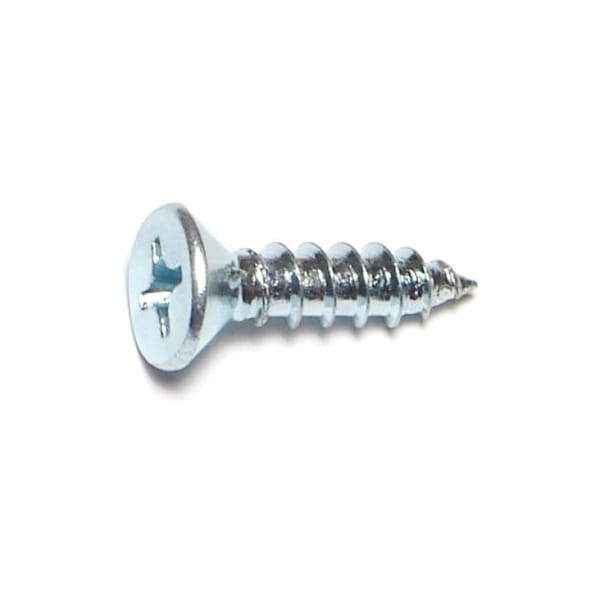 Midwest Fastener Wood Screw, #14, 1 in, Zinc Plated Steel Flat Head Phillips Drive, 100 PK 02601 - main